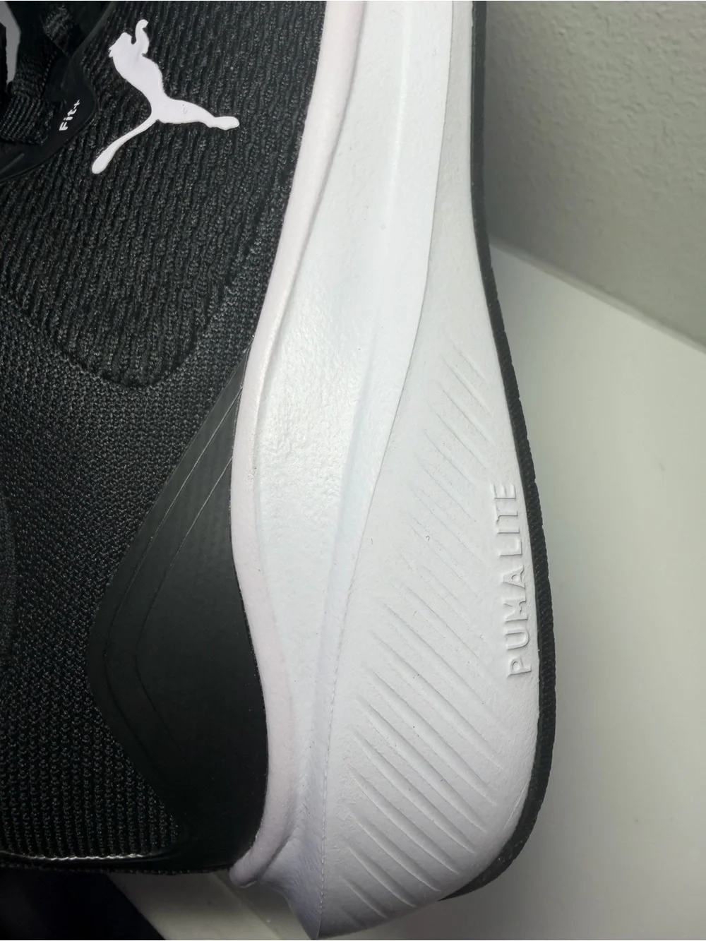 Puma Women's Black and White Athletic Running Shoes Fit+ Skyrocket - 8.5